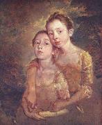 Thomas Gainsborough Two Daughters with a Cat oil painting picture wholesale